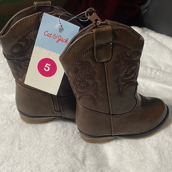 Cat & Jack Other - Cat & Jack Kids Tan Embroidered Boots